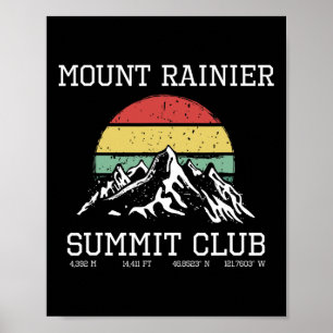 Climbed Mount Rainier Summit Club Hike Washington Poster