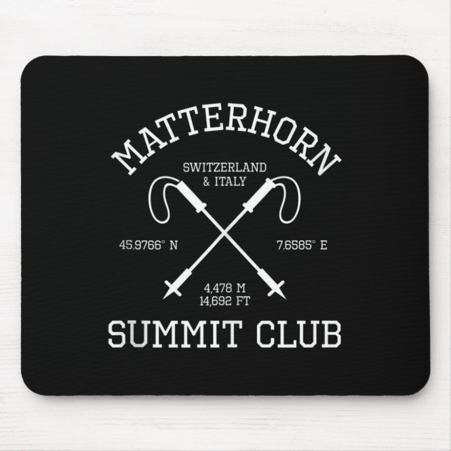 Climbed Problemhorn Summit Club Hike Switzerland I Mouse Pad (Front)