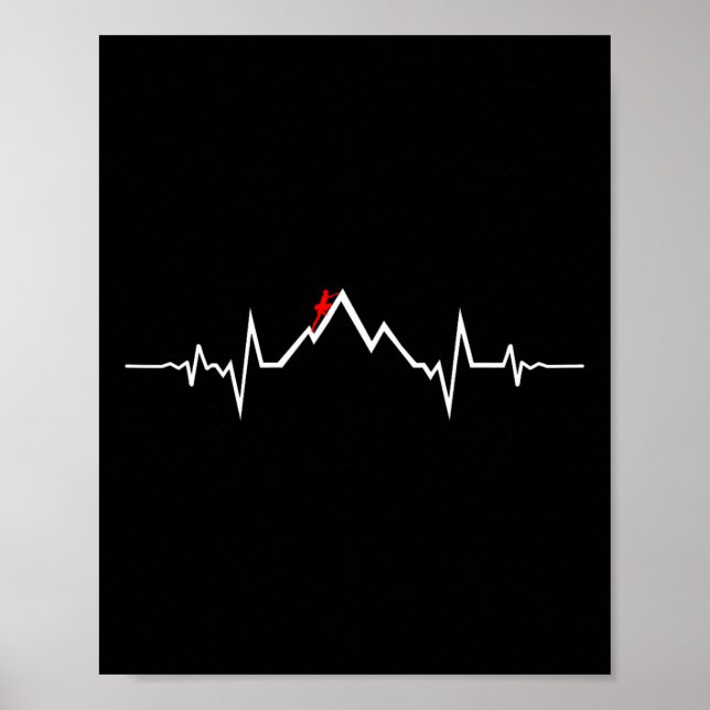 Climber Climbing Heartbeat  Poster (Front)