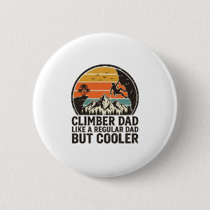 Climber Dad Vintage Sunset Funny T-Shirt Design_1 6 Cm Round Badge