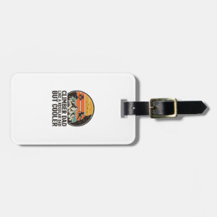 Climber Dad Vintage Sunset Funny T-Shirt Design_1 Luggage Tag