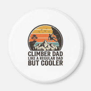 Climber Dad Vintage Sunset Funny T-Shirt Design_1 Magnet