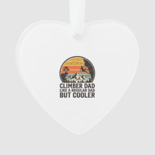 Climber Dad Vintage Sunset Funny T-Shirt Design_1 Ornament