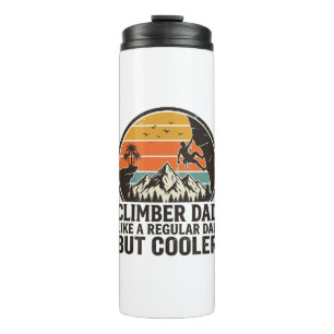 Climber Dad Vintage Sunset Funny T-Shirt Design_1 Thermal Tumbler