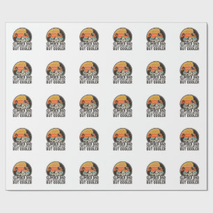 Climber Dad Vintage Sunset Funny T-Shirt Design_1 Wrapping Paper