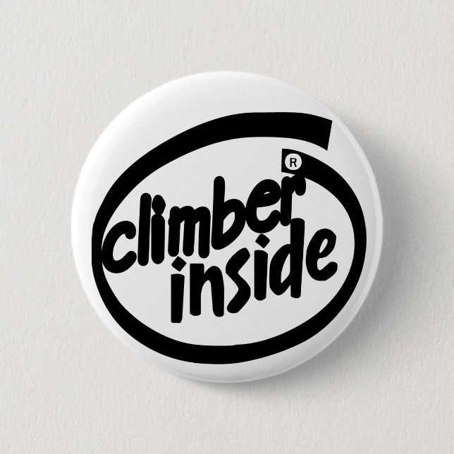 Climber inside 6 cm round badge (Front)