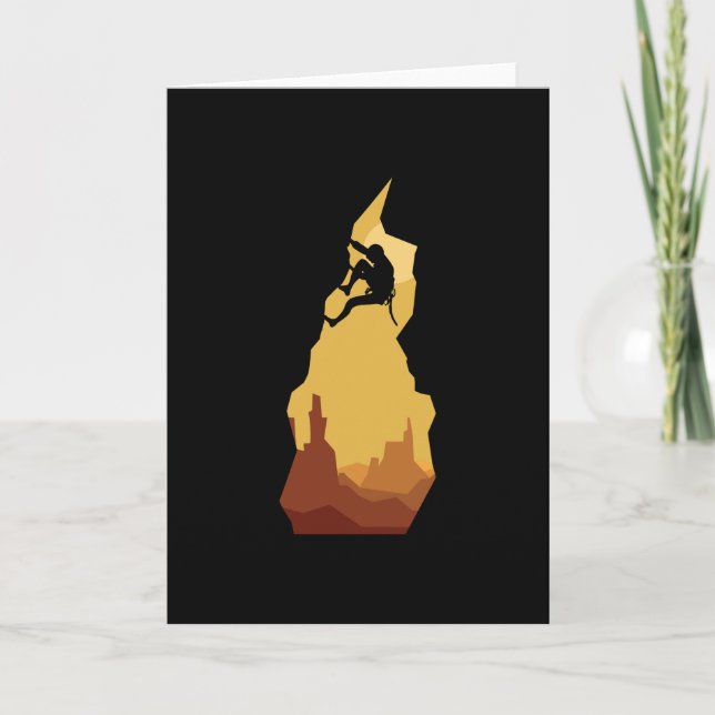 Climber Mountains Hiking Card (Front)