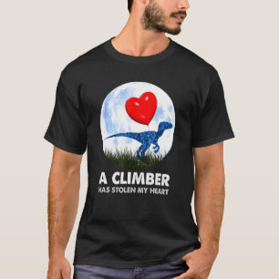 Climber t rex Dinosaur humour T-Shirt