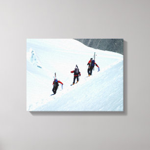 Climbers, Mont Blanc, France Canvas Print