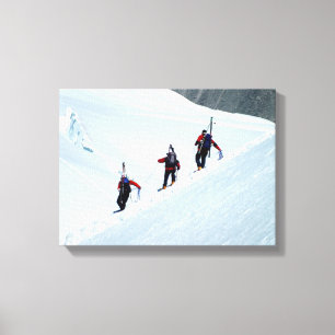 Climbers, Mont Blanc, France Canvas Print