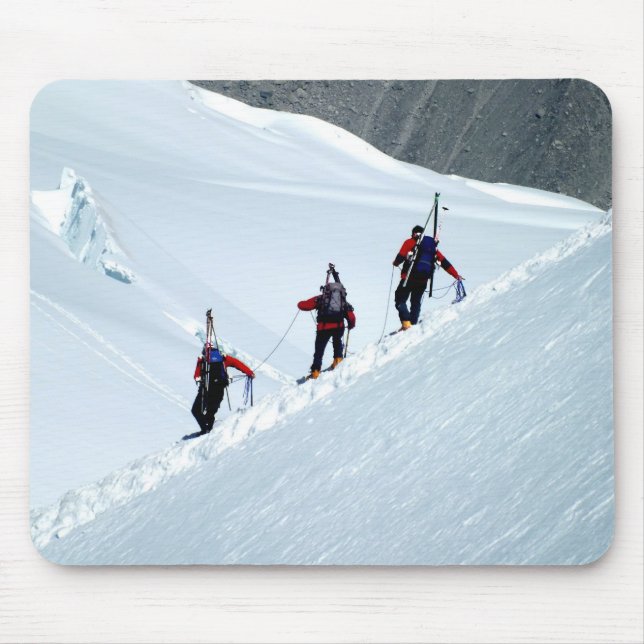 Climbers, Mont Blanc, France Mouse Pad (Front)