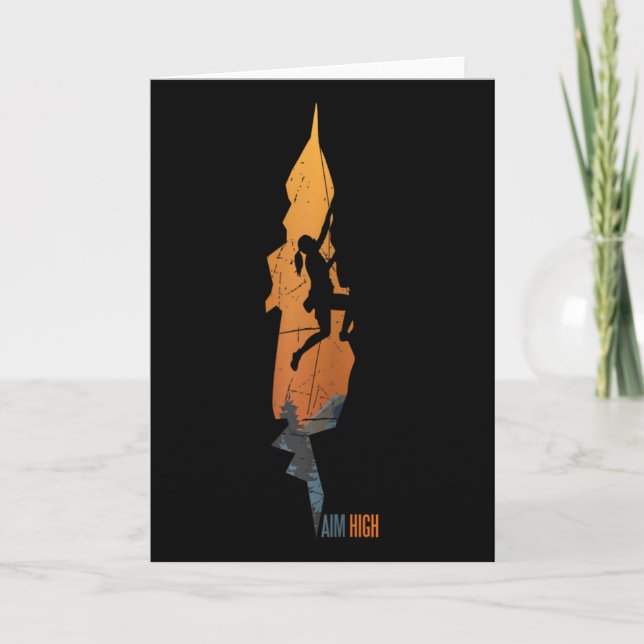 Climbing - Aim High Rock Climbing Bouldering Climb Card (Front)