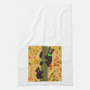 Climbing Bears Kitchen Towel