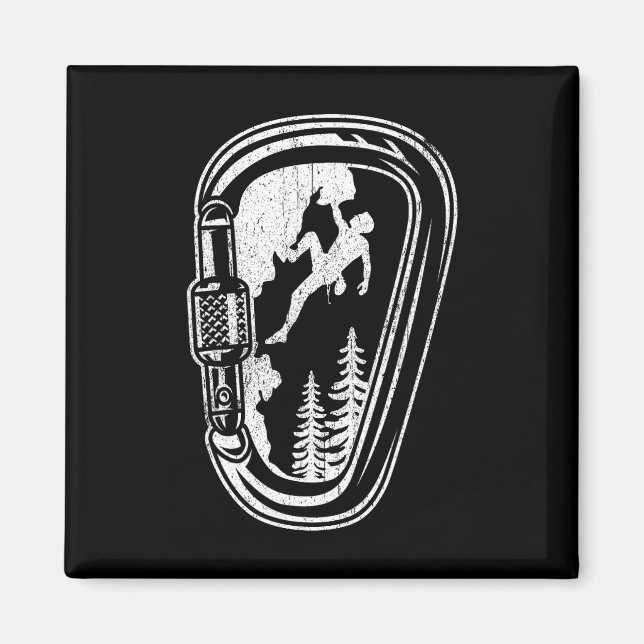 Climbing Boulder Mountains Carabiner Climbing Moun Magnet (Front)