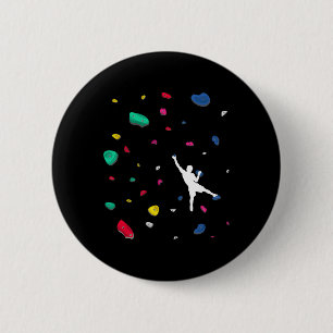 Climbing Boulder Wall Rock Climber Bouldering _2 6 Cm Round Badge