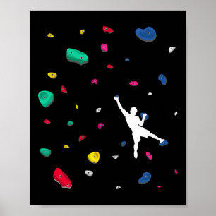 Climbing Boulder Wall Rock Climber Bouldering _2 Poster