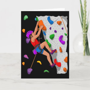 Climbing Boulder Wall Rock Climber Bouldering Card