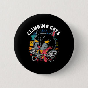 Climbing Cats Bouldering Rock Climbing Climber 6 Cm Round Badge
