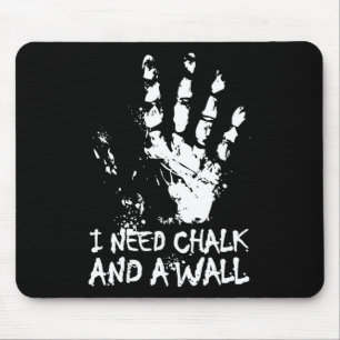 Climbing Chalk Boulder Wall Imprint Logo Mouse Pad