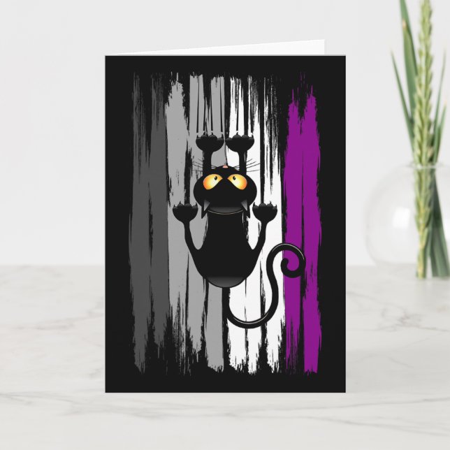 Climbing Chaos Cat Ace Pride Funny Aual Scratch St Card (Front)