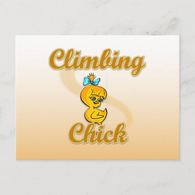 Climbing Chick Postcard (Front)