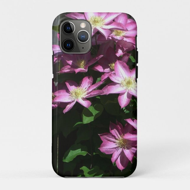Climbing Clematis Purple Spring Flowers Case-Mate iPhone Case (Back)