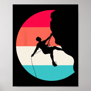 Climbing Climber Mountain Climber Rock Climbing 1 Poster