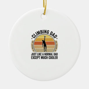 Climbing Dad Vintage Rock Climbing Shirt Design_1 Ceramic Tree Decoration