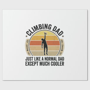 Climbing Dad Vintage Rock Climbing Shirt Design_1 Wrapping Paper