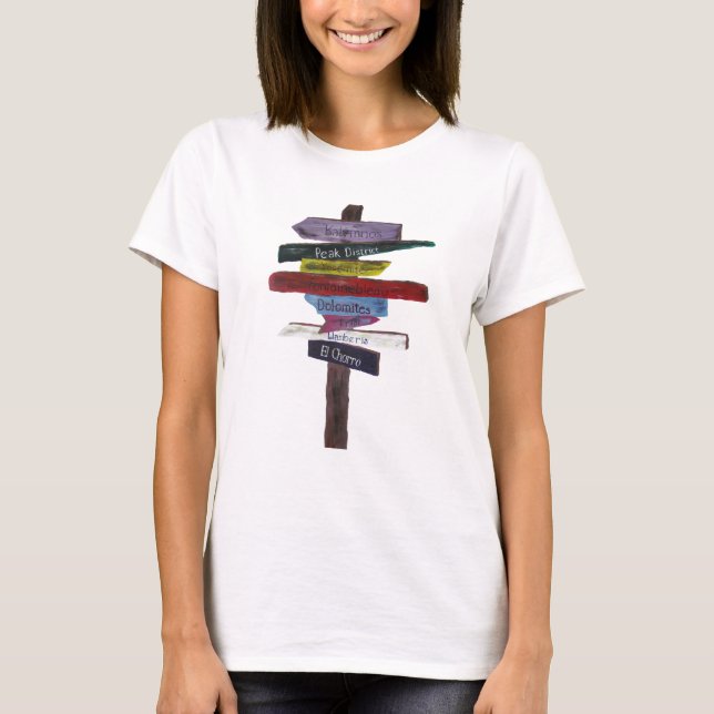 Climbing Destinations T-shirt (Front)