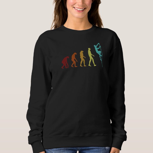 Climbing Evolution Bouldering Sport Free Climber C Sweatshirt (Front)