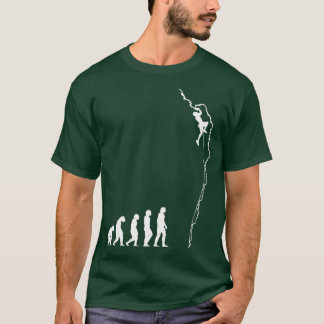Climbing Evolution Funny Bouldering Rock Climber T-Shirt