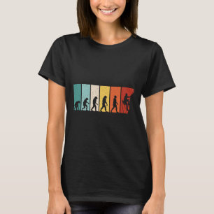Climbing Evolution Retro Climb Funny Rock Climber T-Shirt