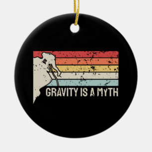 Climbing - Gravity Is a Myth Ceramic Tree Decoration