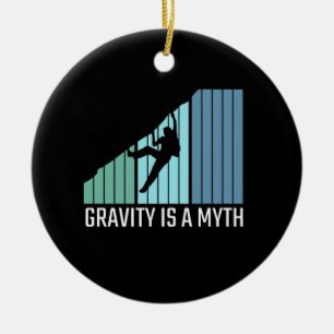 Climbing - Gravity Is a Myth Ceramic Tree Decoration