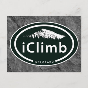 Climbing iClimb Colorado Rocky Mountain Postcard
