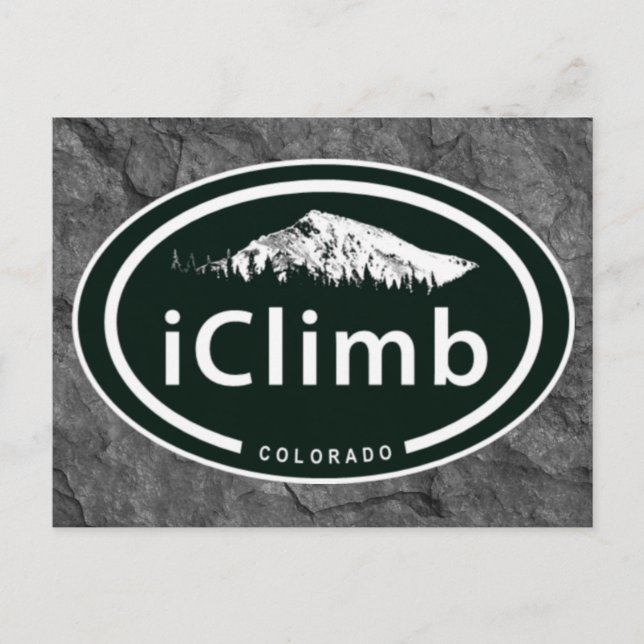Climbing iClimb Colorado Rocky Mountain Postcard (Front)