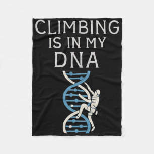 Climbing Is In My Dna Helix Graphic Fleece Blanket
