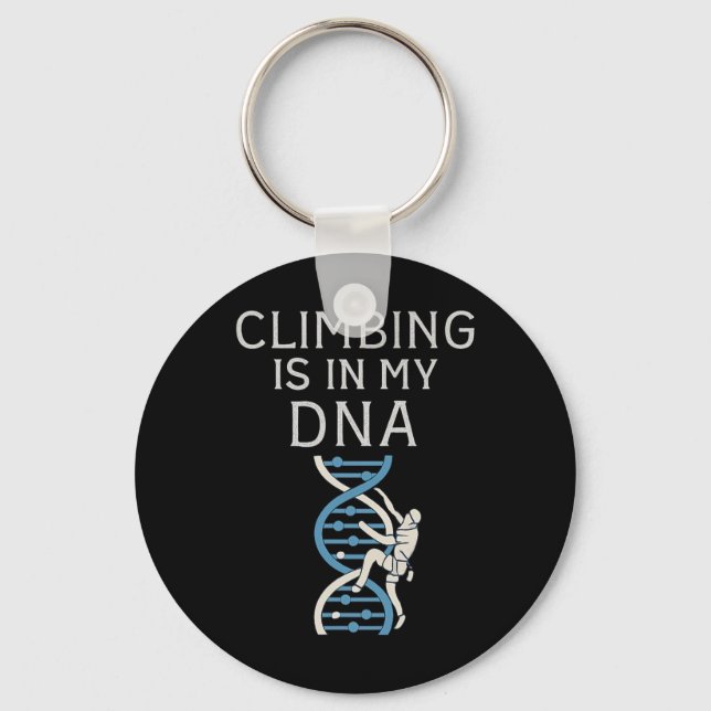 Climbing Is In My Dna Helix Graphic  Key Ring (Front)
