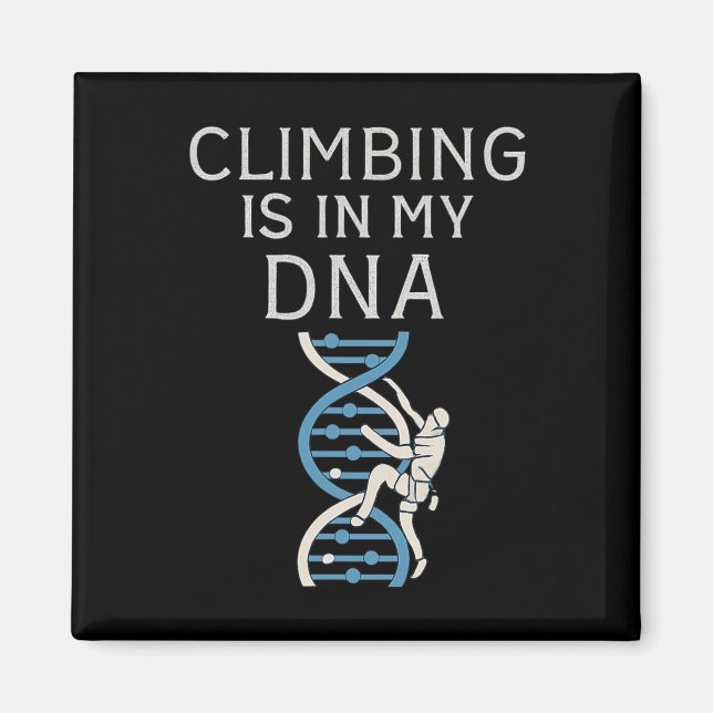 Climbing Is In My Dna Helix Graphic  Magnet (Front)