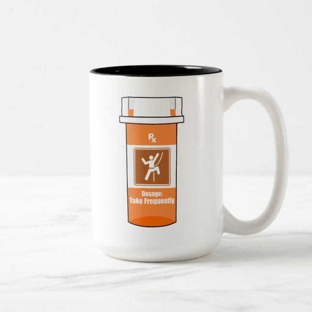 Climbing Is My Drug Two-Tone Coffee Mug (Right)