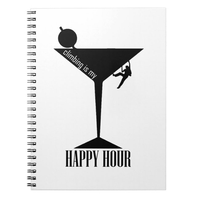 Climbing Is My Happy Hour Notebook (Front)