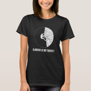 Climbing Is My Therapy Rock Climbing Bouldering T-Shirt