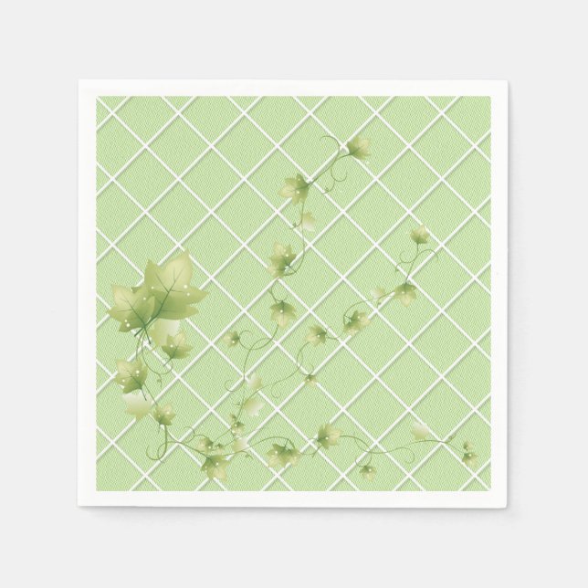 Climbing Ivy Garden Party Paper Napkins (Front)