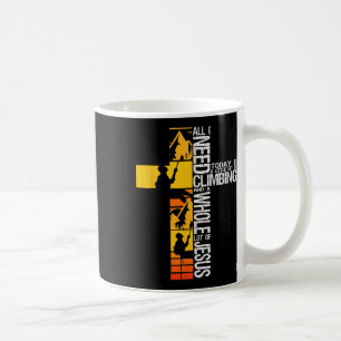 Climbing Jesus Is My Rock Christian Rock Climber B Coffee Mug