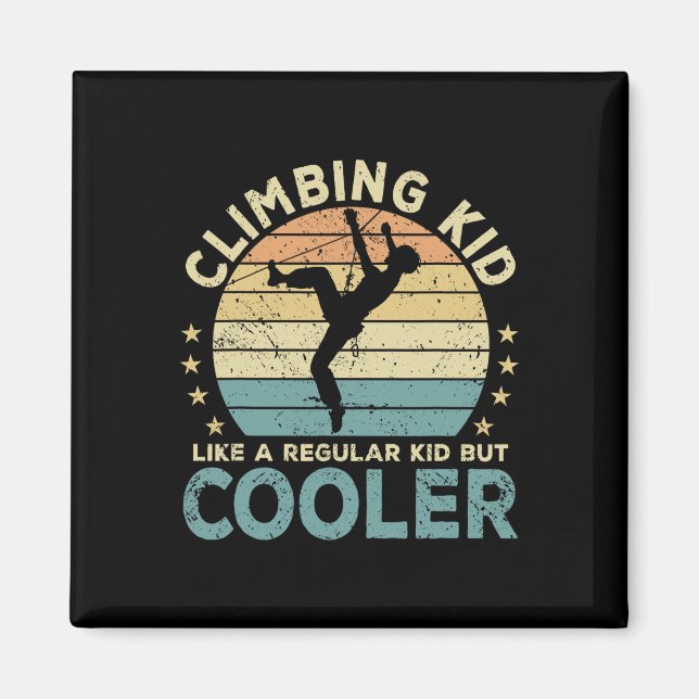 Climbing Kid Climber Funny  Magnet (Front)