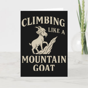 Climbing Like A Mountain Goat Helmet Outdoor Typog Card