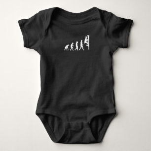 Climbing Mountain Evolution Baby Bodysuit