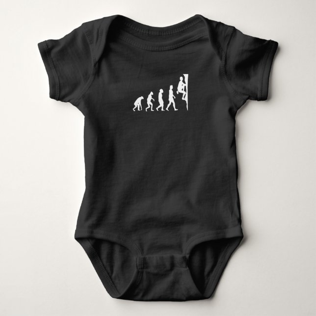 Climbing Mountain Evolution Baby Bodysuit (Front)