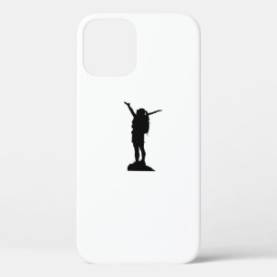 Climbing mountain girl silhouette iPhone 12 case